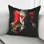 Halloween Smiling Clown Print Pillow Cover