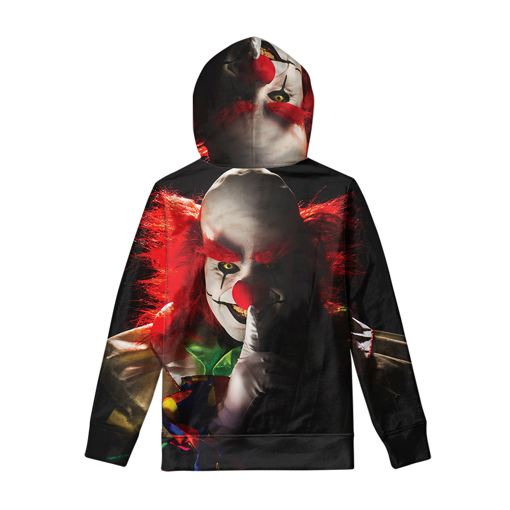 Halloween Smiling Clown Print Pullover Hoodie