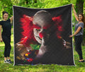 Halloween Smiling Clown Print Quilt