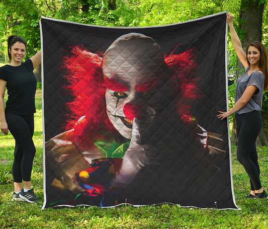 Halloween Smiling Clown Print Quilt