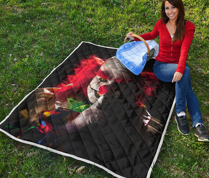 Halloween Smiling Clown Print Quilt
