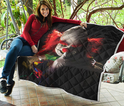 Halloween Smiling Clown Print Quilt