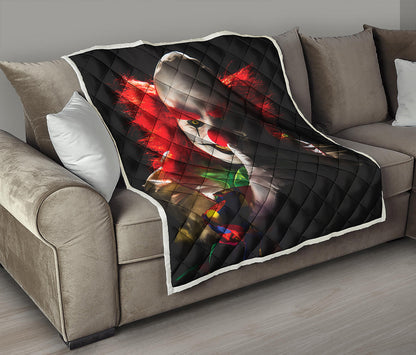 Halloween Smiling Clown Print Quilt