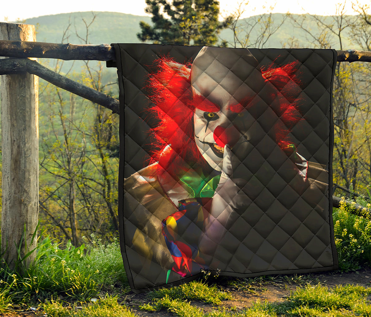 Halloween Smiling Clown Print Quilt