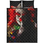 Halloween Smiling Clown Print Quilt Bed Set