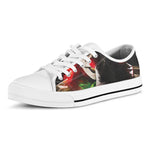 Halloween Smiling Clown Print White Low Top Shoes