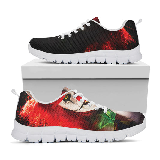 Halloween Smiling Clown Print White Sneakers