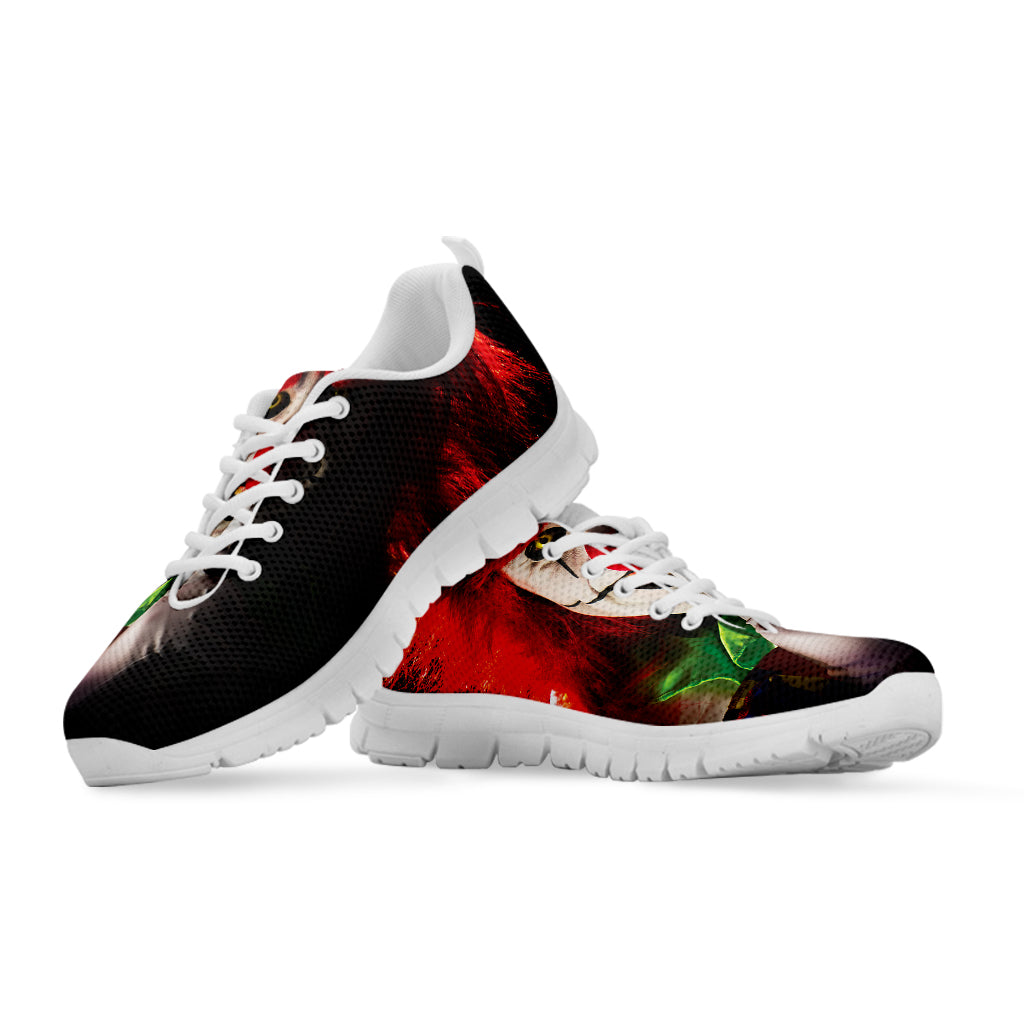 Halloween Smiling Clown Print White Sneakers