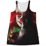 Halloween Smiling Clown Print Women's Racerback Tank Top