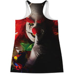 Halloween Smiling Clown Print Women's Racerback Tank Top