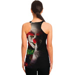 Halloween Smiling Clown Print Women's Racerback Tank Top