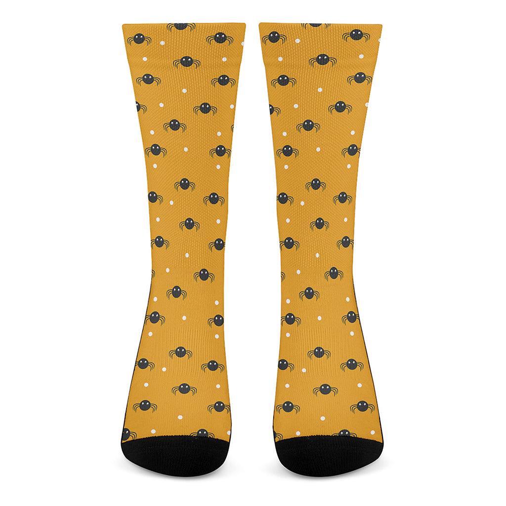 Halloween Spider Pattern Print Crew Socks