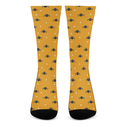 Halloween Spider Pattern Print Crew Socks