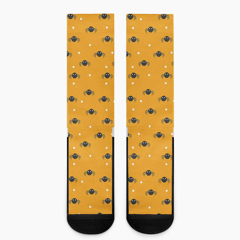 Halloween Spider Pattern Print Crew Socks