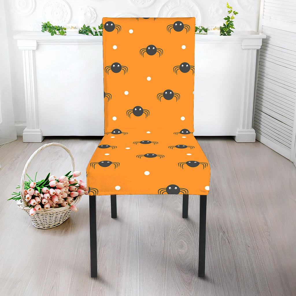 Halloween Spider Pattern Print Dining Chair Slipcover