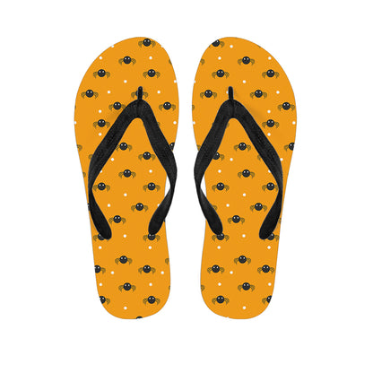 Halloween Spider Pattern Print Flip Flops