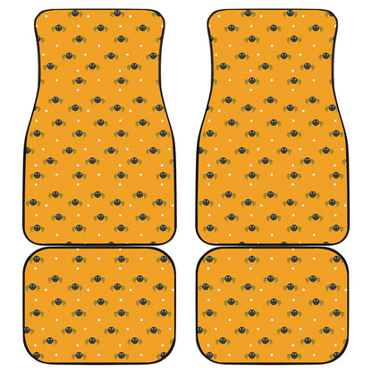 Halloween Spider Pattern Print Front and Back Car Floor Mats