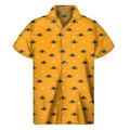 Halloween Spider Pattern Print Men's Short Sleeve Shirt