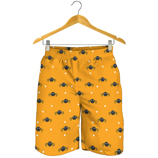 Halloween Spider Pattern Print Men's Shorts