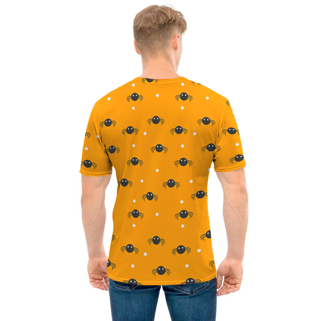 Halloween Spider Pattern Print Men's T-Shirt