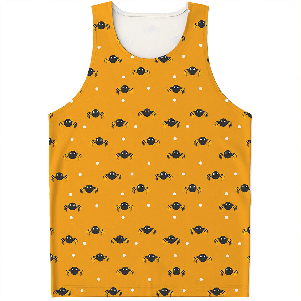 Halloween Spider Pattern Print Men's Tank Top