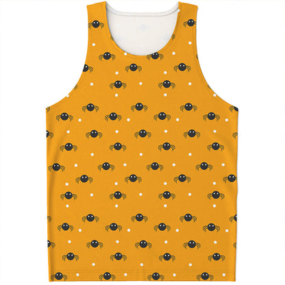 Halloween Spider Pattern Print Men's Tank Top