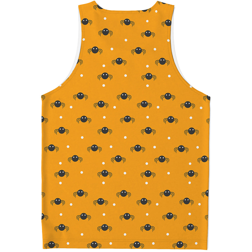 Halloween Spider Pattern Print Men's Tank Top
