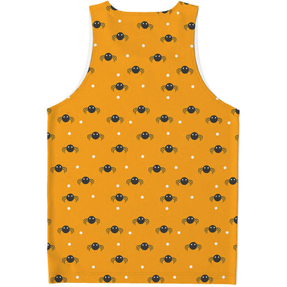 Halloween Spider Pattern Print Men's Tank Top