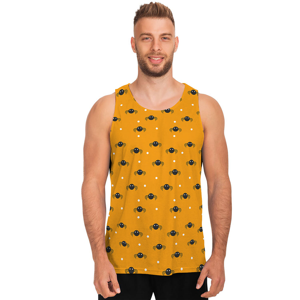 Halloween Spider Pattern Print Men's Tank Top