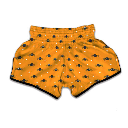 Halloween Spider Pattern Print Muay Thai Boxing Shorts