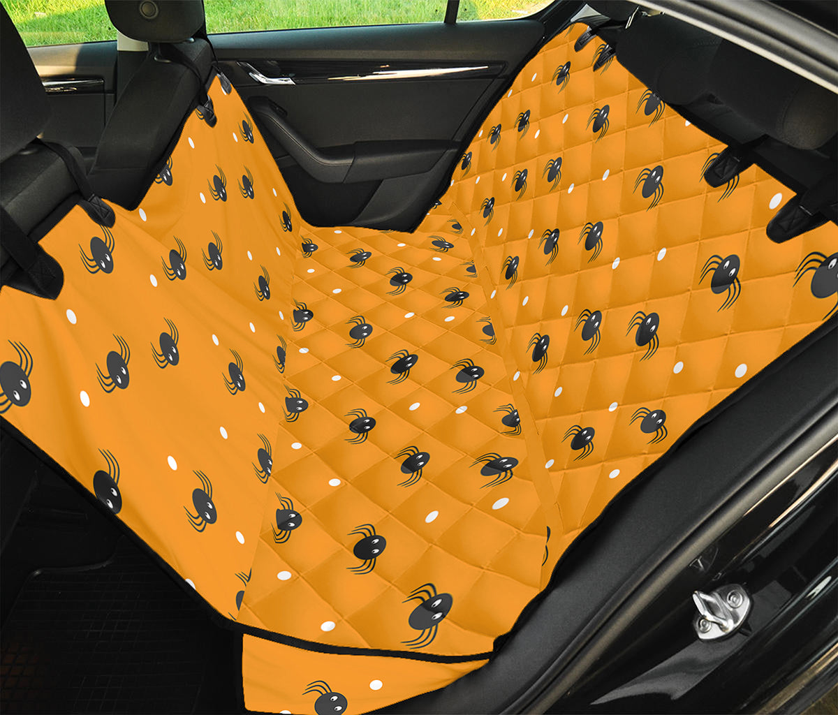 Halloween Spider Pattern Print Pet Car Back Seat Cover