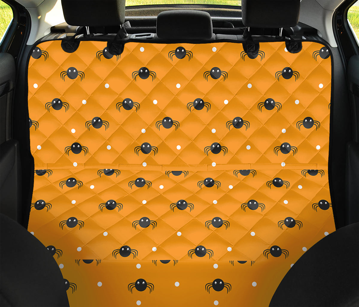 Halloween Spider Pattern Print Pet Car Back Seat Cover