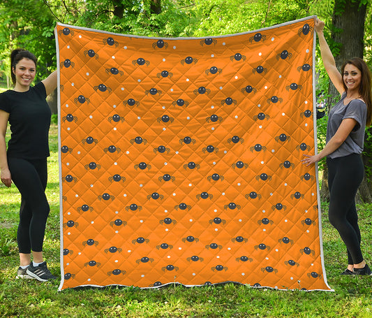 Halloween Spider Pattern Print Quilt