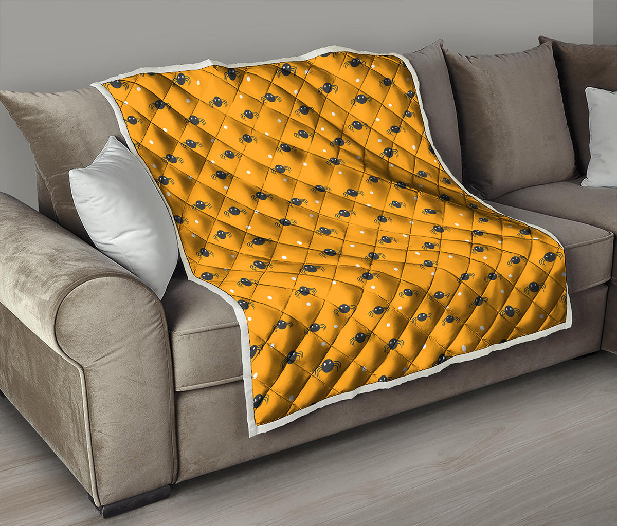 Halloween Spider Pattern Print Quilt