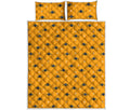 Halloween Spider Pattern Print Quilt Bed Set