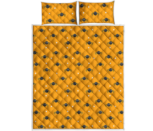 Halloween Spider Pattern Print Quilt Bed Set