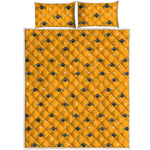 Halloween Spider Pattern Print Quilt Bed Set