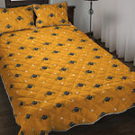 Halloween Spider Pattern Print Quilt Bed Set