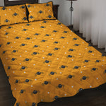 Halloween Spider Pattern Print Quilt Bed Set