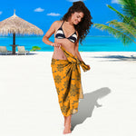 Halloween Spider Web Pattern Print Beach Sarong Wrap