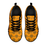 Halloween Spider Web Pattern Print Black Sneakers