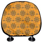 Halloween Spider Web Pattern Print Car Headrest Covers