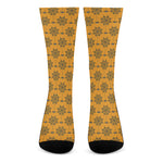 Halloween Spider Web Pattern Print Crew Socks