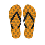 Halloween Spider Web Pattern Print Flip Flops