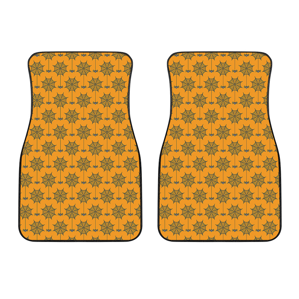 Halloween Spider Web Pattern Print Front Car Floor Mats
