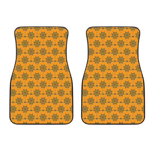 Halloween Spider Web Pattern Print Front Car Floor Mats