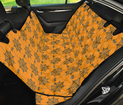 Halloween Spider Web Pattern Print Pet Car Back Seat Cover
