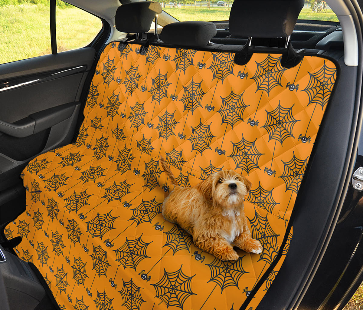 Halloween Spider Web Pattern Print Pet Car Back Seat Cover