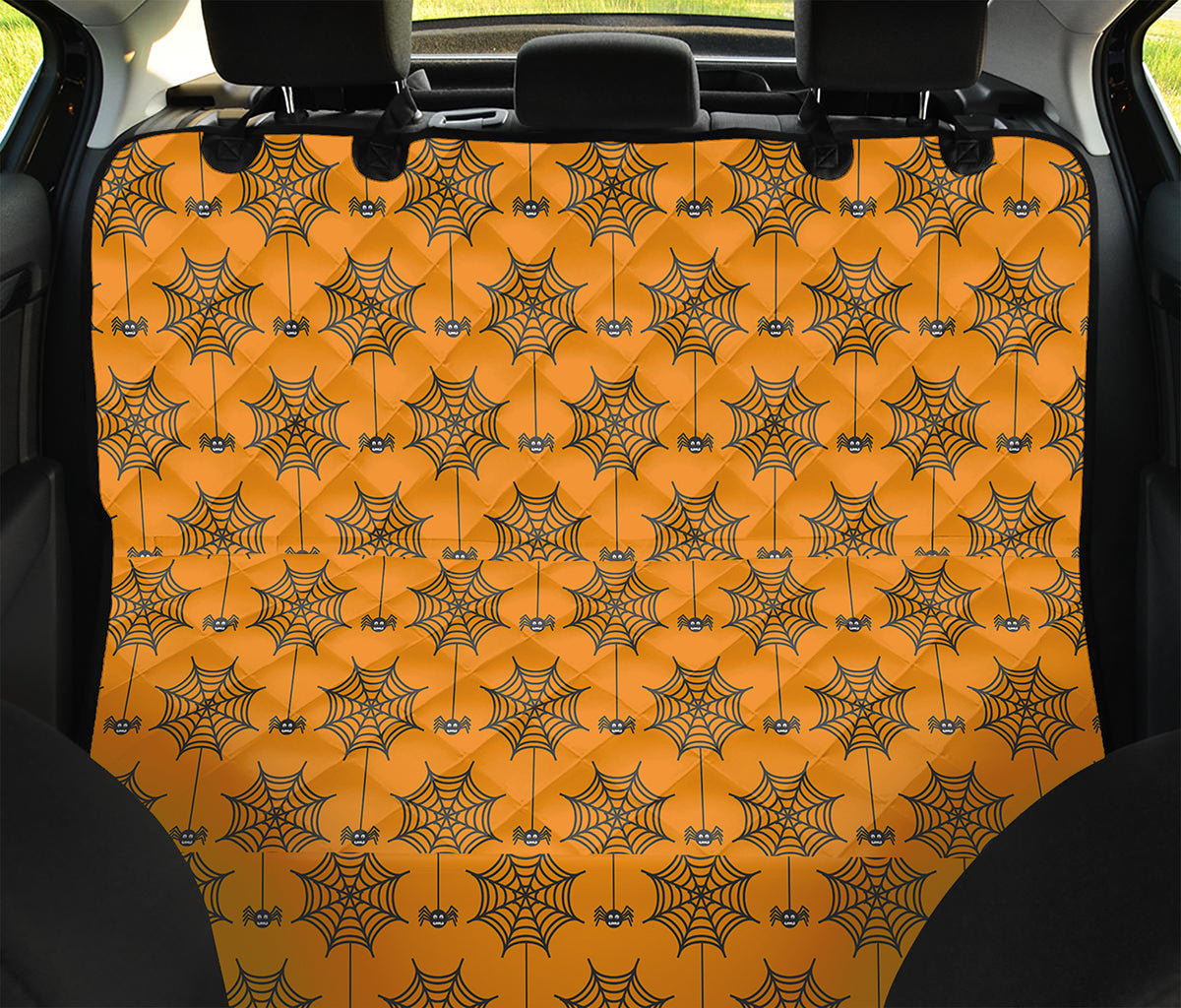 Halloween Spider Web Pattern Print Pet Car Back Seat Cover