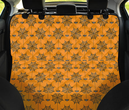 Halloween Spider Web Pattern Print Pet Car Back Seat Cover